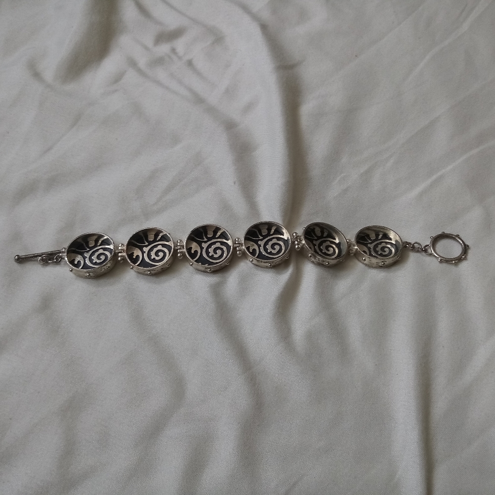 Black and silver bracelet